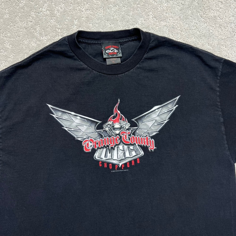 VINTAGE 2003‎ Orange County Choppers T-Shirt XL Black Biker OCC Biker Grunge Y2k